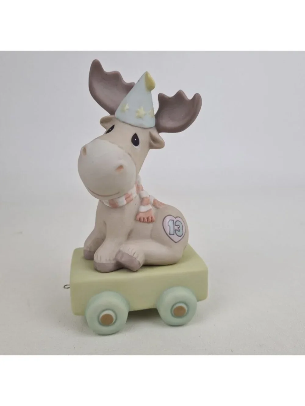 Precious Moments Figurine, Age 13 Birthday Train Moose 488038 Retired